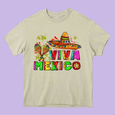 Viva Mexico Heavy Core Tee Designed By Adodesignshop