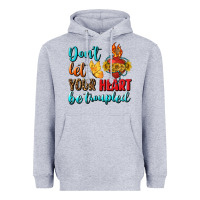 Heather Grey Don't Let Your Heart Be Troupled Heavyweight Hoodie - BundleAndBundleShop