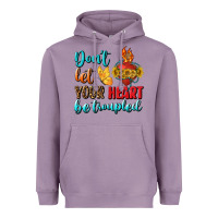 Lavender Don't Let Your Heart Be Troupled Heavyweight Hoodie - BundleAndBundleShop