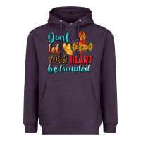Plum Don't Let Your Heart Be Troupled Heavyweight Hoodie - BundleAndBundleShop