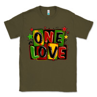 Army Green one love juneteenth Classic Tee - LillyAllenDesigns