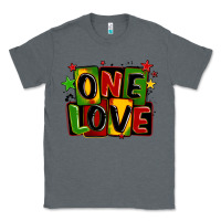 Charcoal Heather one love juneteenth Classic Tee - LillyAllenDesigns