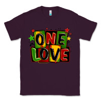 Plum one love juneteenth Classic Tee - LillyAllenDesigns