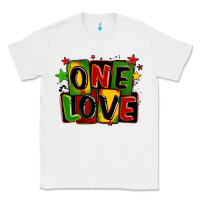 White one love juneteenth Classic Tee - LillyAllenDesigns