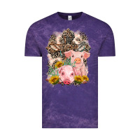 Cloud Purple Western Pigs with Crosses Vintage Tee - LillyAllenDesigns