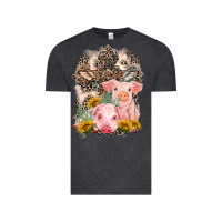 Vintage Black Western Pigs with Crosses Vintage Tee - LillyAllenDesigns