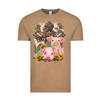Vintage Coffee Western Pigs with Crosses Vintage Tee - LillyAllenDesigns