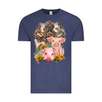 Western Pigs With Crosses Vintage Tee | Teevron