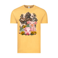 Vintage Mustard Western Pigs with Crosses Vintage Tee - LillyAllenDesigns