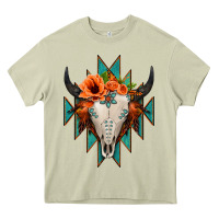 Mossy Aztec Turquoise Bull Skull Heavy Core Tee - Jasminsmagicworld