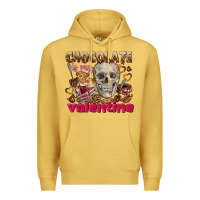 Antique Gold Skull chocolate is my Valentine Premium Hoodie - FaDigitalArtStudio