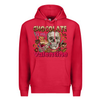 Cardinal Skull chocolate is my Valentine Premium Hoodie - FaDigitalArtStudio