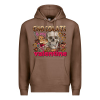 Chestnut Skull chocolate is my Valentine Premium Hoodie - FaDigitalArtStudio