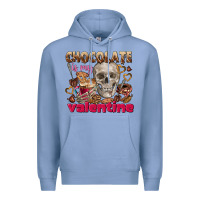 Colony Blue Skull chocolate is my Valentine Premium Hoodie - FaDigitalArtStudio