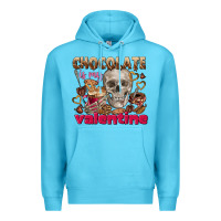 Ocean Blue Skull chocolate is my Valentine Premium Hoodie - FaDigitalArtStudio