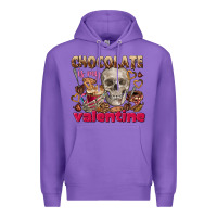 Purple Skull chocolate is my Valentine Premium Hoodie - FaDigitalArtStudio