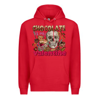 Red Skull chocolate is my Valentine Premium Hoodie - FaDigitalArtStudio