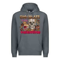 Rock Skull chocolate is my Valentine Premium Hoodie - FaDigitalArtStudio