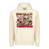 Sandshell Skull chocolate is my Valentine Premium Hoodie - FaDigitalArtStudio