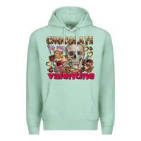 Seafoam Skull chocolate is my Valentine Premium Hoodie - FaDigitalArtStudio
