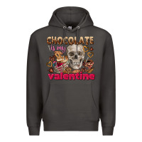 Smoke Skull chocolate is my Valentine Premium Hoodie - FaDigitalArtStudio