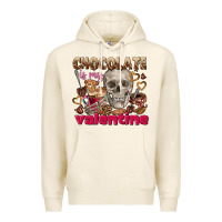 Tofu Skull chocolate is my Valentine Premium Hoodie - FaDigitalArtStudio
