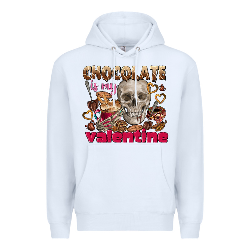 Skull Chocolate Is My Valentine Premium Hoodie by FaDigitalArtStudio | Teevron