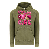 Vintage Olive cheer for the cure breast cancer Vintage Hoodie - LillyAllenDesigns