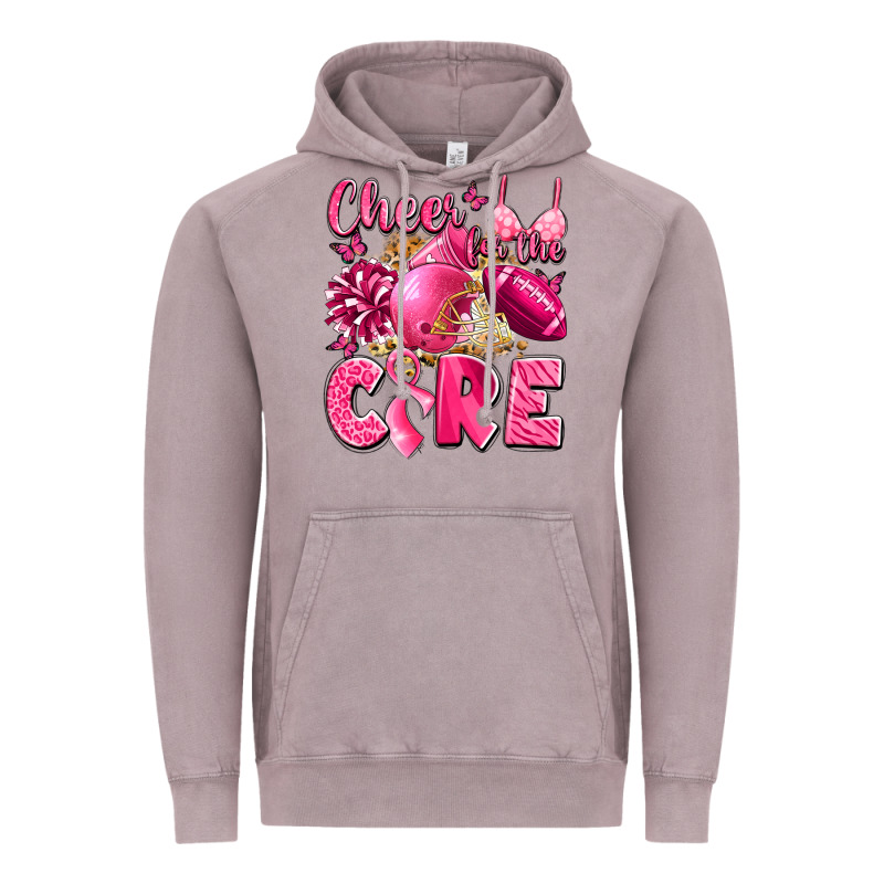 Cheer For The Cure Breast Cancer Vintage Hoodie by LillyAllenDesigns | Teevron