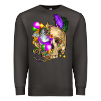 Smoke mardi gras skull Premium Sweatshirt - FaDigitalArtStudio