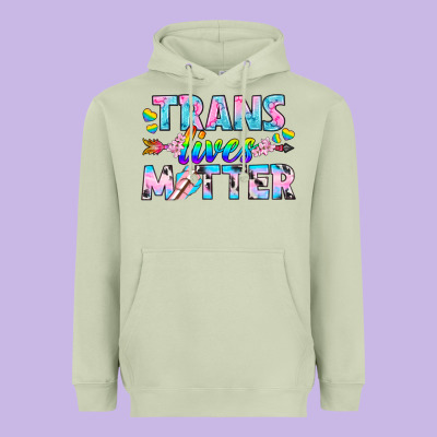 Western Lgbtq+ Trans Lives Matter Heavyweight Hoodie Designed By Bundleandbundleshop