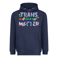 Navy Western LGBTQ+ Trans Lives Matter Heavyweight Hoodie - BundleAndBundleShop