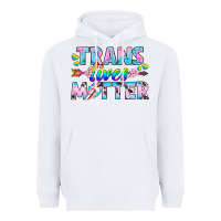 White Western LGBTQ+ Trans Lives Matter Heavyweight Hoodie - BundleAndBundleShop