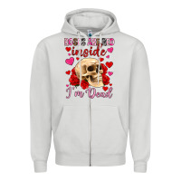 Dove Grey roses are red inside i m dead Zipper Hoodie - OliviaCreatesArt