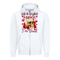 White roses are red inside i m dead Zipper Hoodie - OliviaCreatesArt