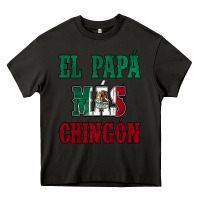 Asphalt El Papa Mas Chingon Mexican Flag Heavy Core Tee - Jasminsmagicworld