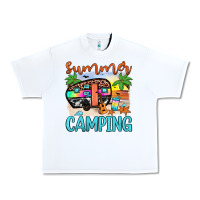 White summer camping Urban Heavy Tee - JahusDesignShop