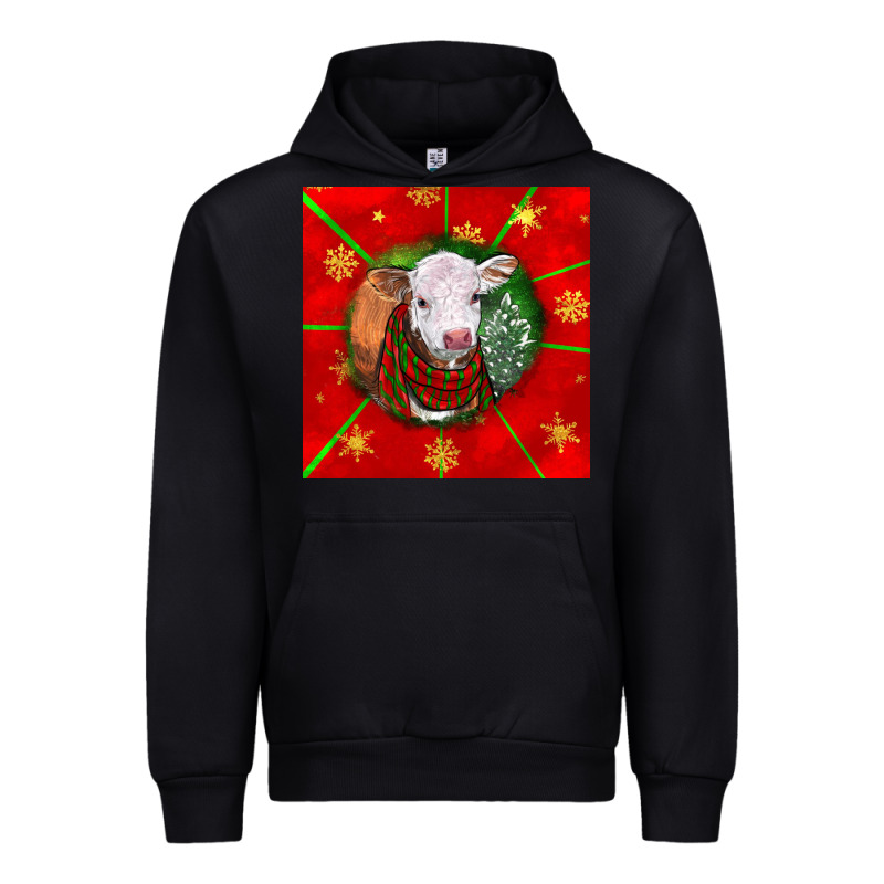 Christmas Hereford Calf Urban Hoodie by LillyAllenDesigns | Teevron