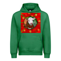 Emerald christmas hereford calf Urban Hoodie - LillyAllenDesigns
