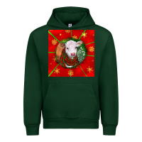 Foreset Green christmas hereford calf Urban Hoodie - LillyAllenDesigns