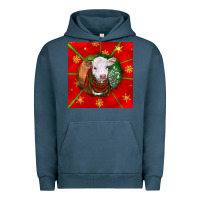 Pigment Midnight Navy christmas hereford calf Urban Hoodie - LillyAllenDesigns