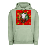 Pigment Oil Green christmas hereford calf Urban Hoodie - LillyAllenDesigns