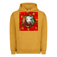 Pigment Peanut Butter christmas hereford calf Urban Hoodie - LillyAllenDesigns