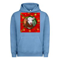 Pigment Pebble Blue christmas hereford calf Urban Hoodie - LillyAllenDesigns