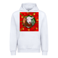 White christmas hereford calf Urban Hoodie - LillyAllenDesigns