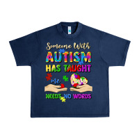 Navy someone with autism has taught me love needs no wo Urban Heavy Tee - Artiststas