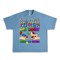 Pebble Blue someone with autism has taught me love needs no wo Urban Heavy Tee - Artiststas