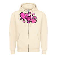Sandshell love hearts Zipper Hoodie - OliviaCreatesArt