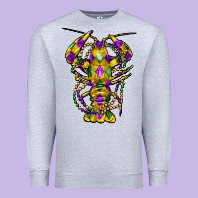 Mardi Gras Crawfish Premium Sweatshirt Designed By Fadigitalartstudio
