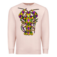 Pale Pink mardi gras crawfish Premium Sweatshirt - FaDigitalArtStudio